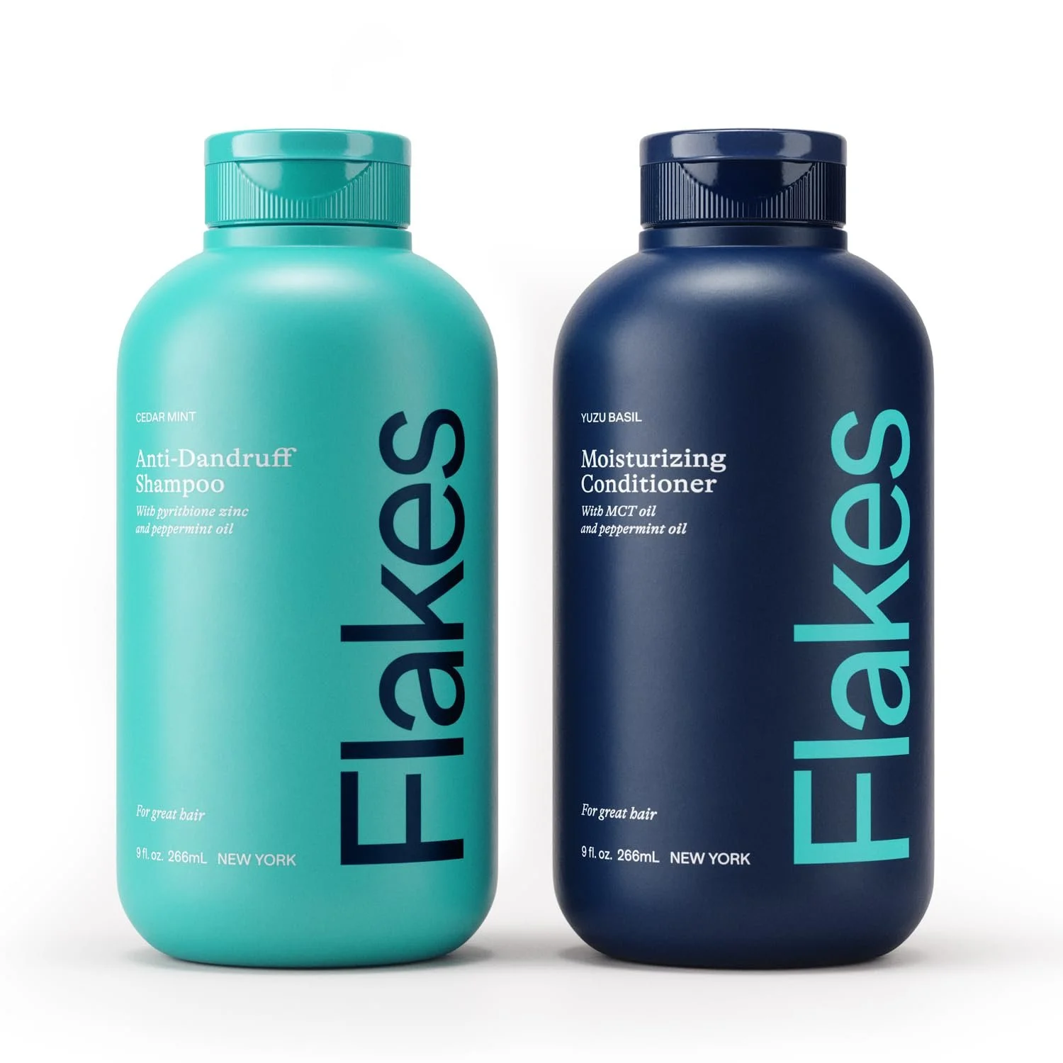 Flakes Anti-Dandruff Shampoo & Conditioner Set – Sulfate & Paraben-Free Scalp Care for Dry, Flaky & Itchy Scalp, 9 fl oz