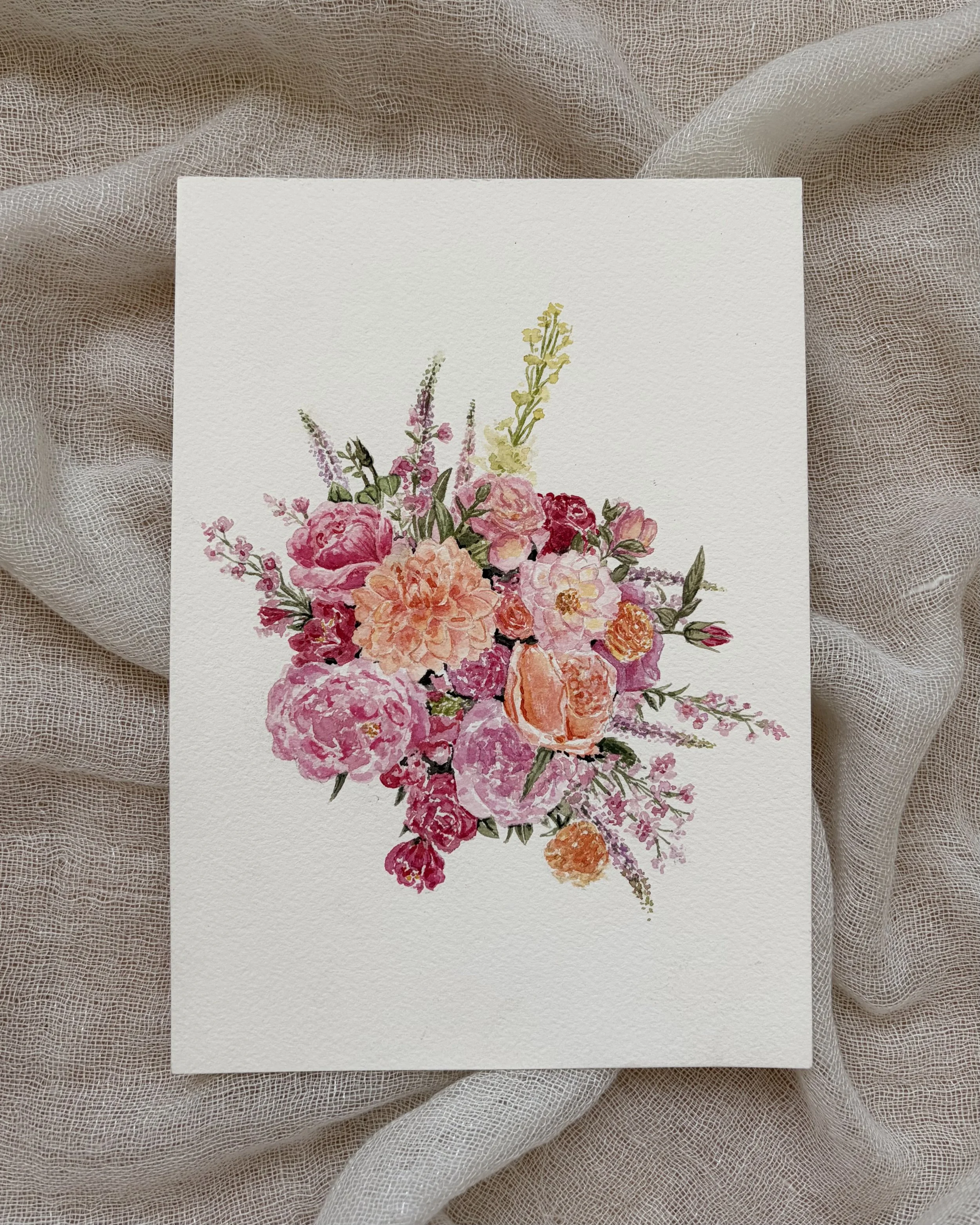 Custom Flower Bouquet Painting