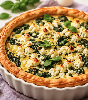 Spinach, Feta and Leek Tart