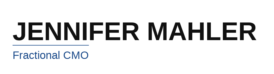 Jennifer Mahler / Fractional CMO