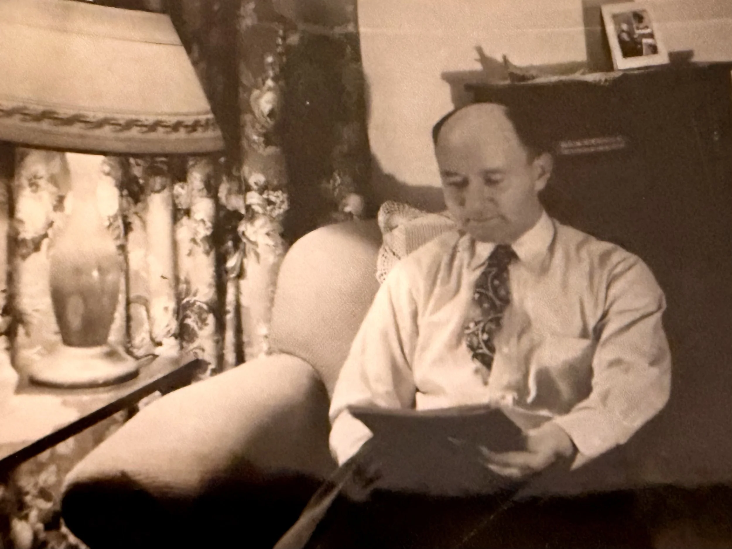 grandpa reading book