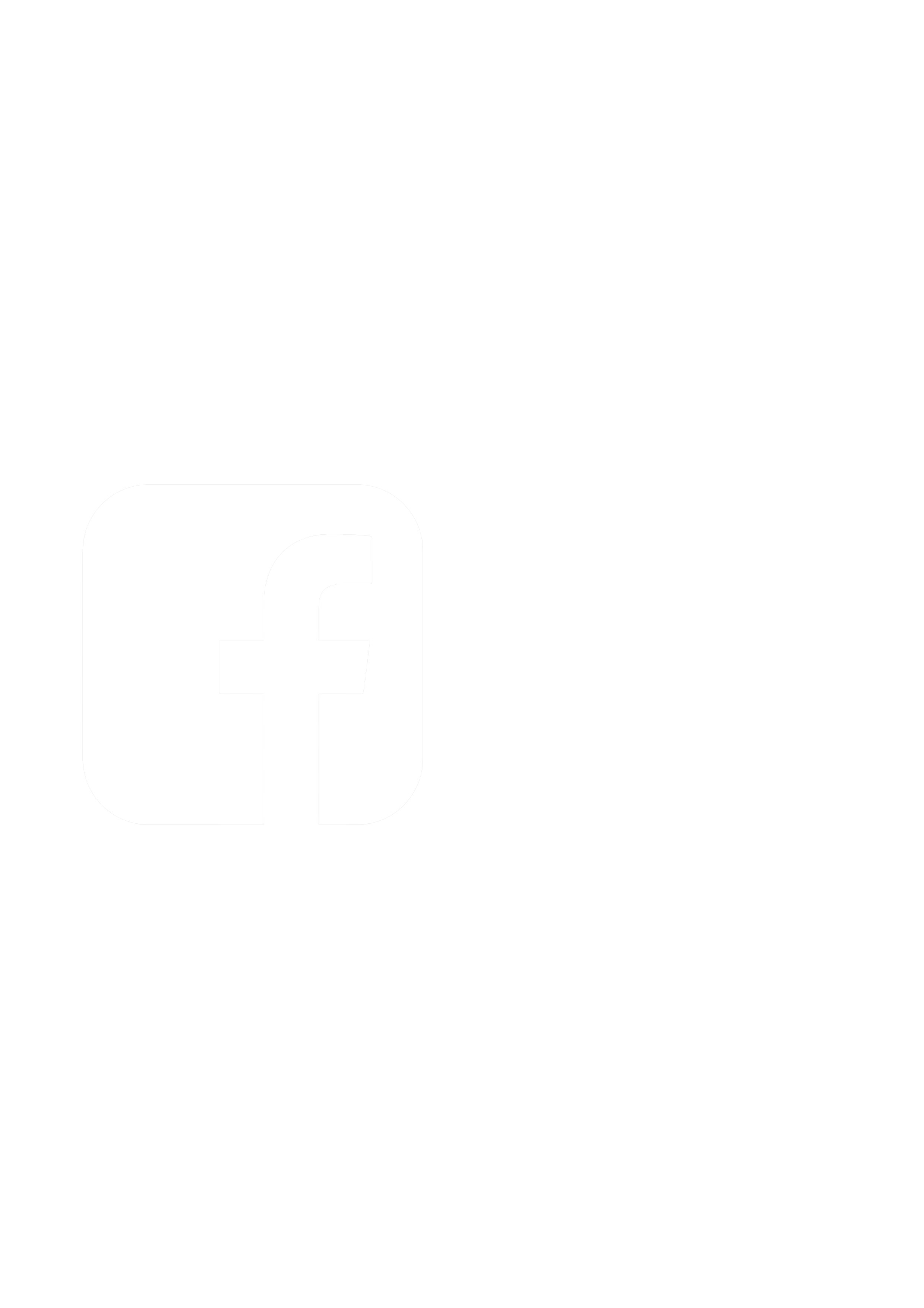 black background with a white square containing a black Facebook logo
