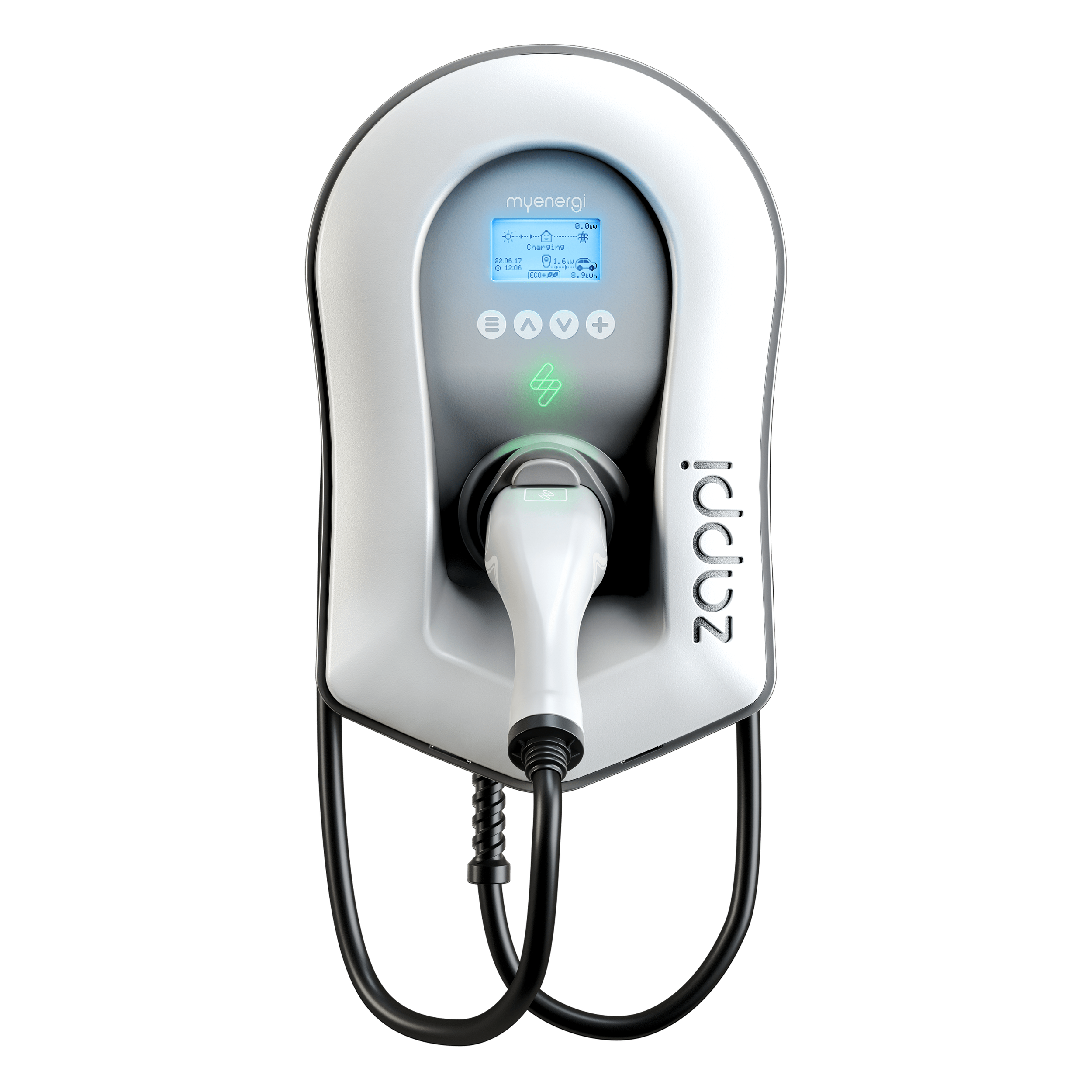 Zappi 7kW/22kW Multiphase Tethered in White