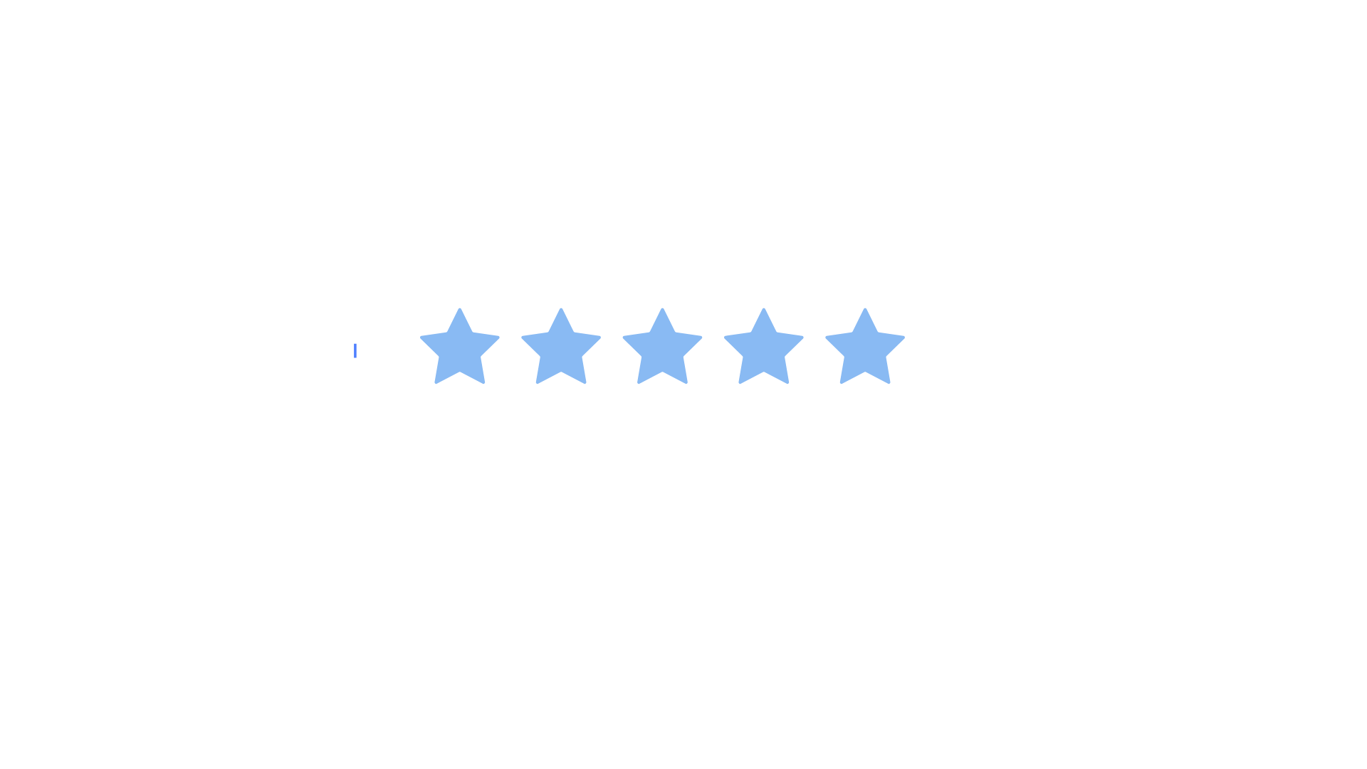 Google five-star review graphic with four and a half stars highlighted.