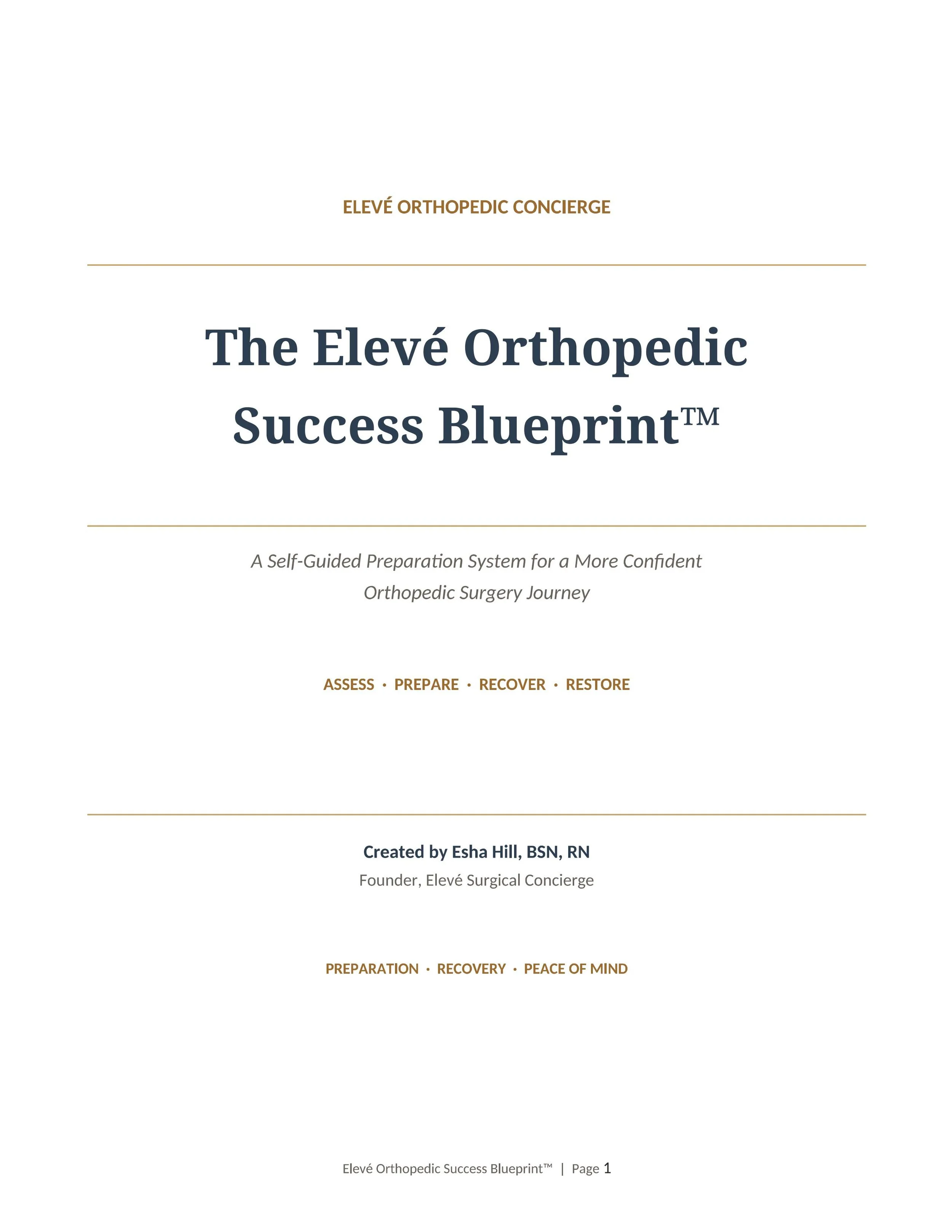 Elevé Orthopedic Success Blueprint