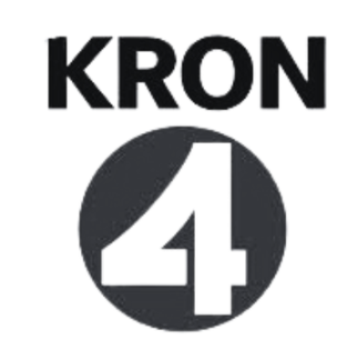 KRON 4 logo, a television news station that featured Nicole Sciacca of Sweat + Stillness