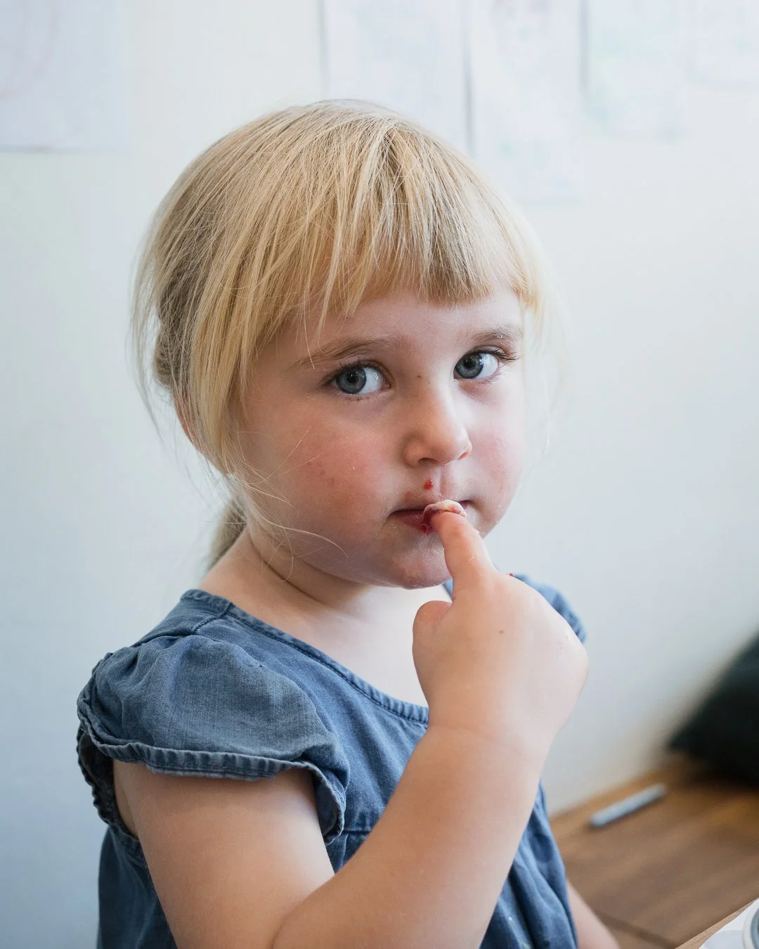 Portrait of a young girl during an in-home lifestyle family photography session in Melbourne.