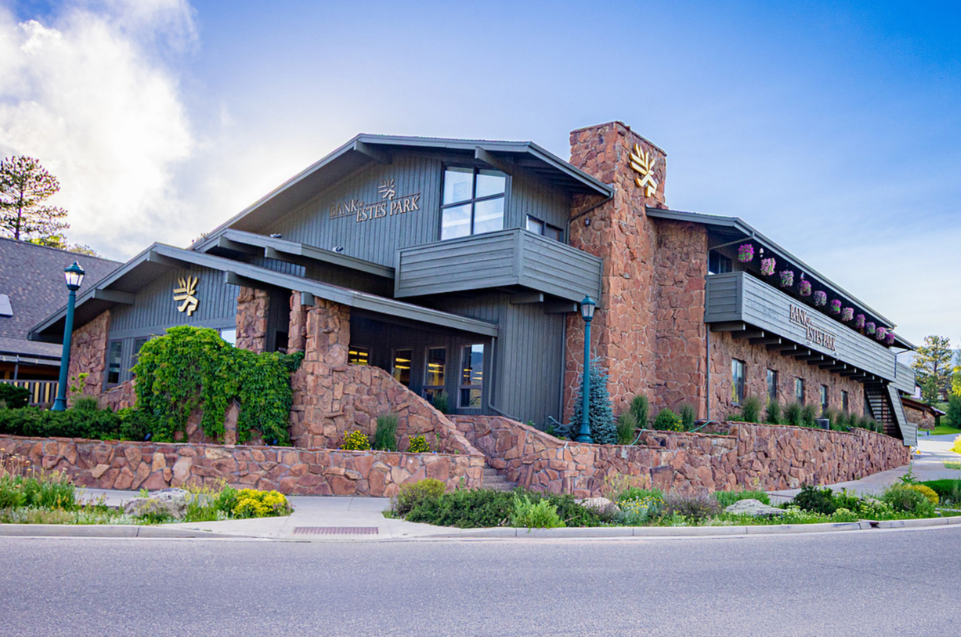 Bank of Estes Park building, home to the PLAKElaw office in Estes Park, Colorado.
