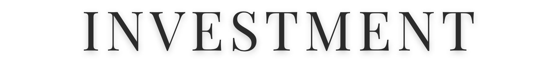Text reading 'INVESTMENT' in dark letters on a light background.