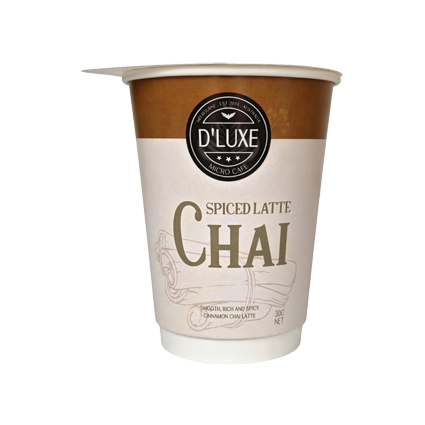 D'LUXE CHAI LATTE CUPS (30G x 16 CUPS PER CTN) x 6