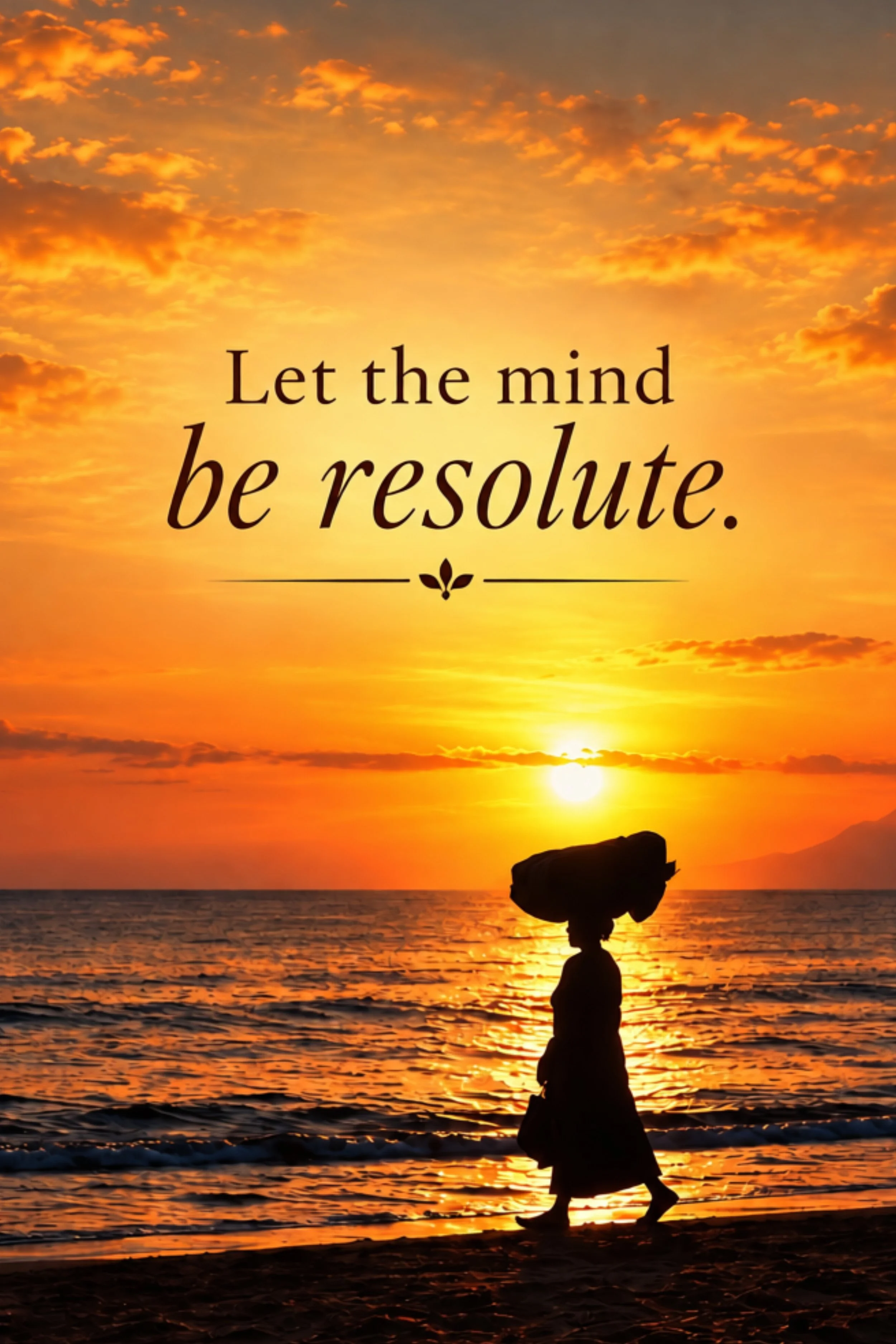Let the mind be resolute.