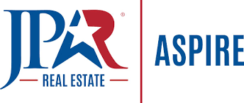 JPAR Aspire real estate logo with blue and red text and a star symbol.