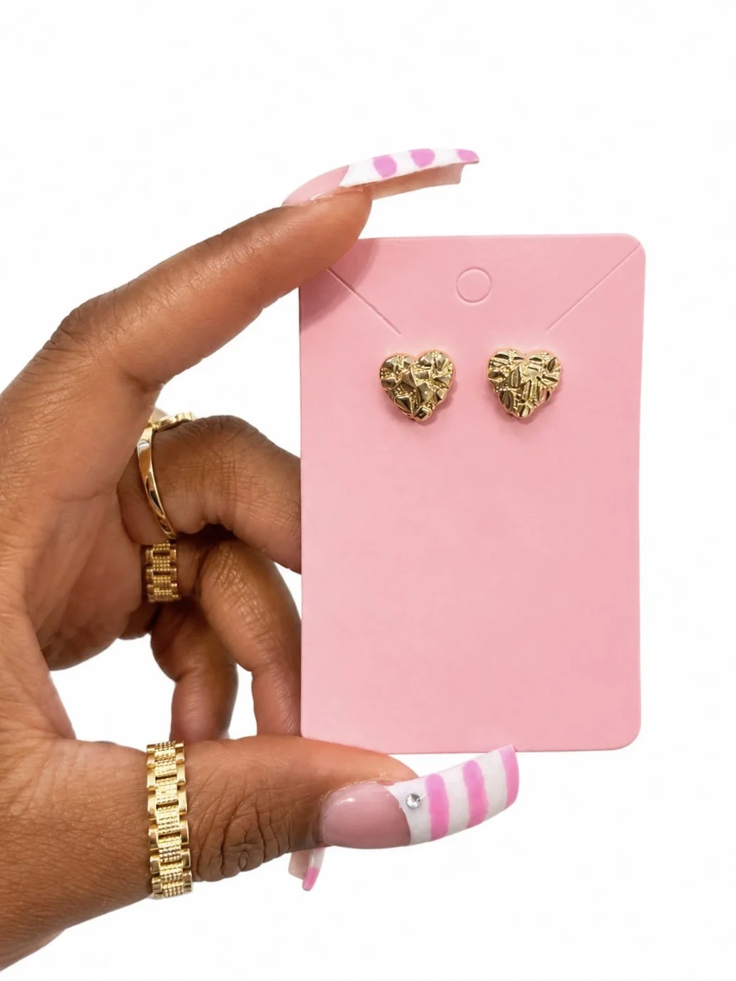 NUGGET HEART EARRINGS