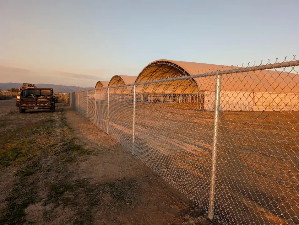 China Lake Naval Weapons Station fence installation