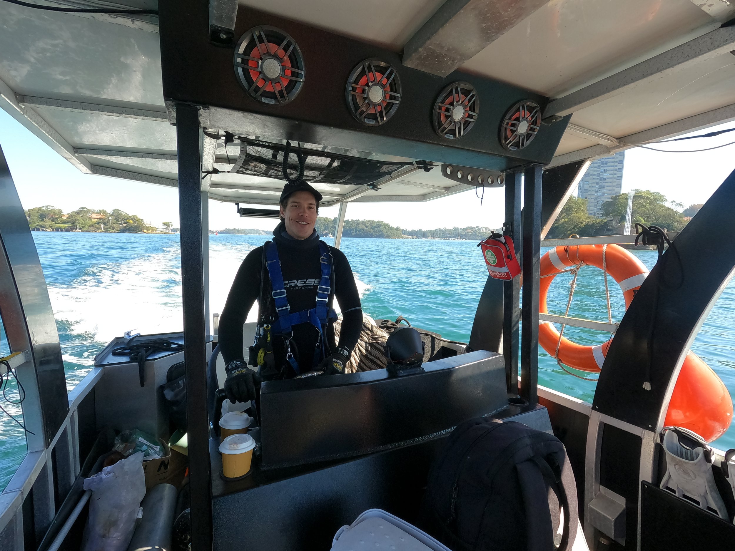 Cairns Diver for hire vessel boat operation on mooring