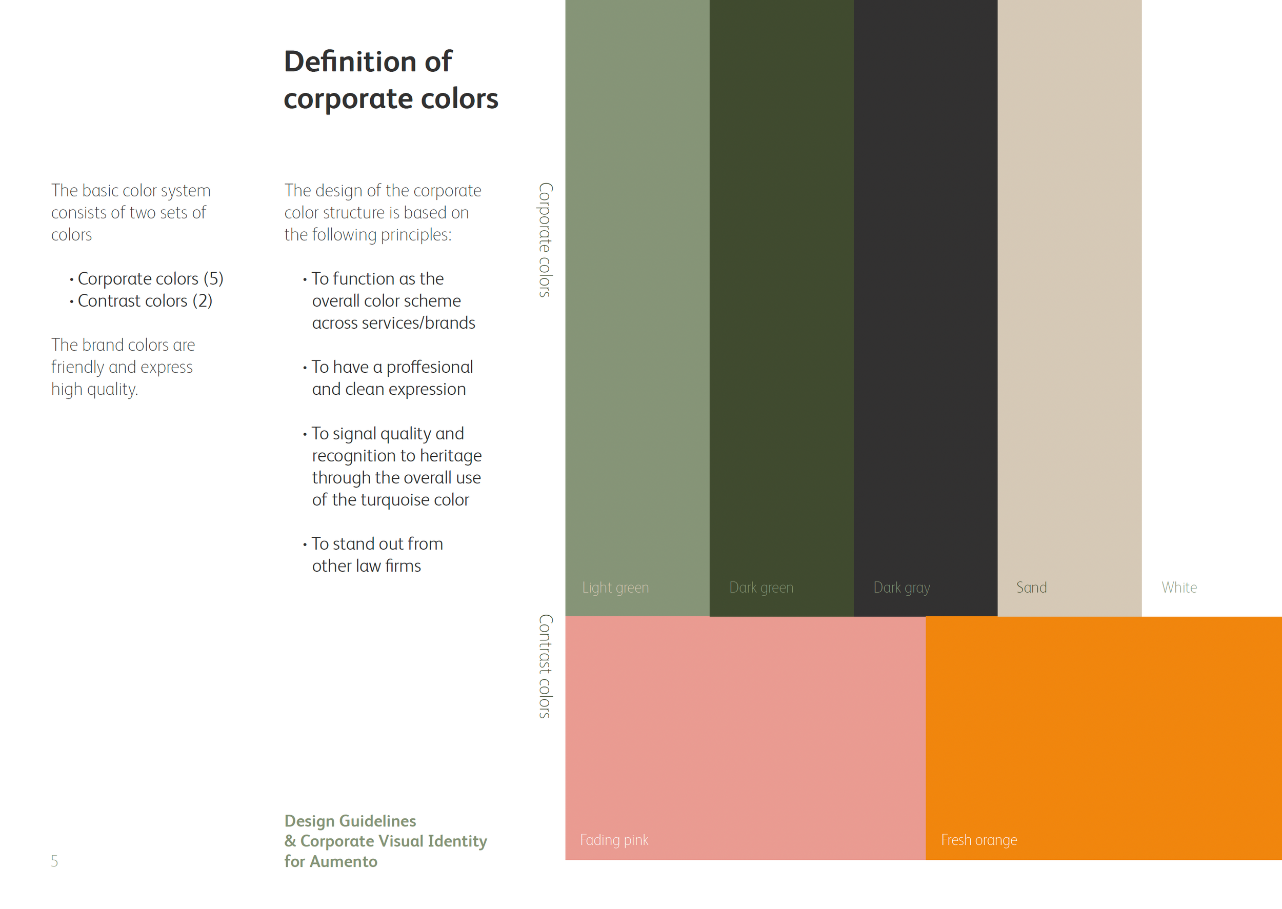 Design af Brand guide - farver