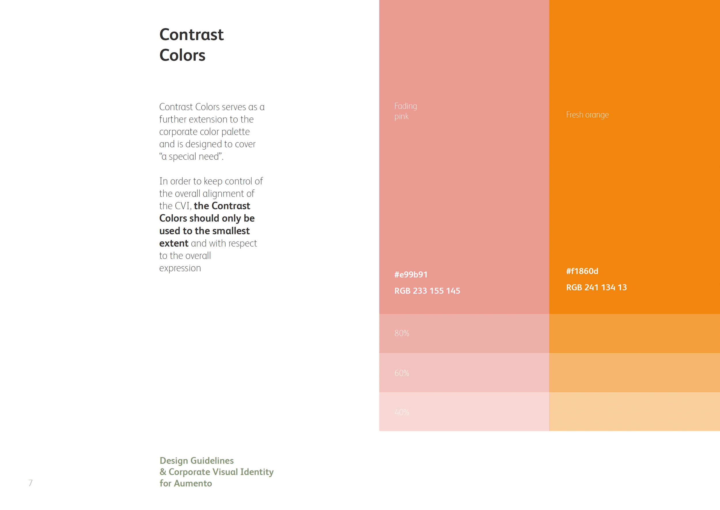 Design af Brand guide - farver