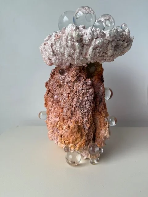 Space of Belief
2026.
Bisque fired porcelain, stain, acrylic, glass, resin.