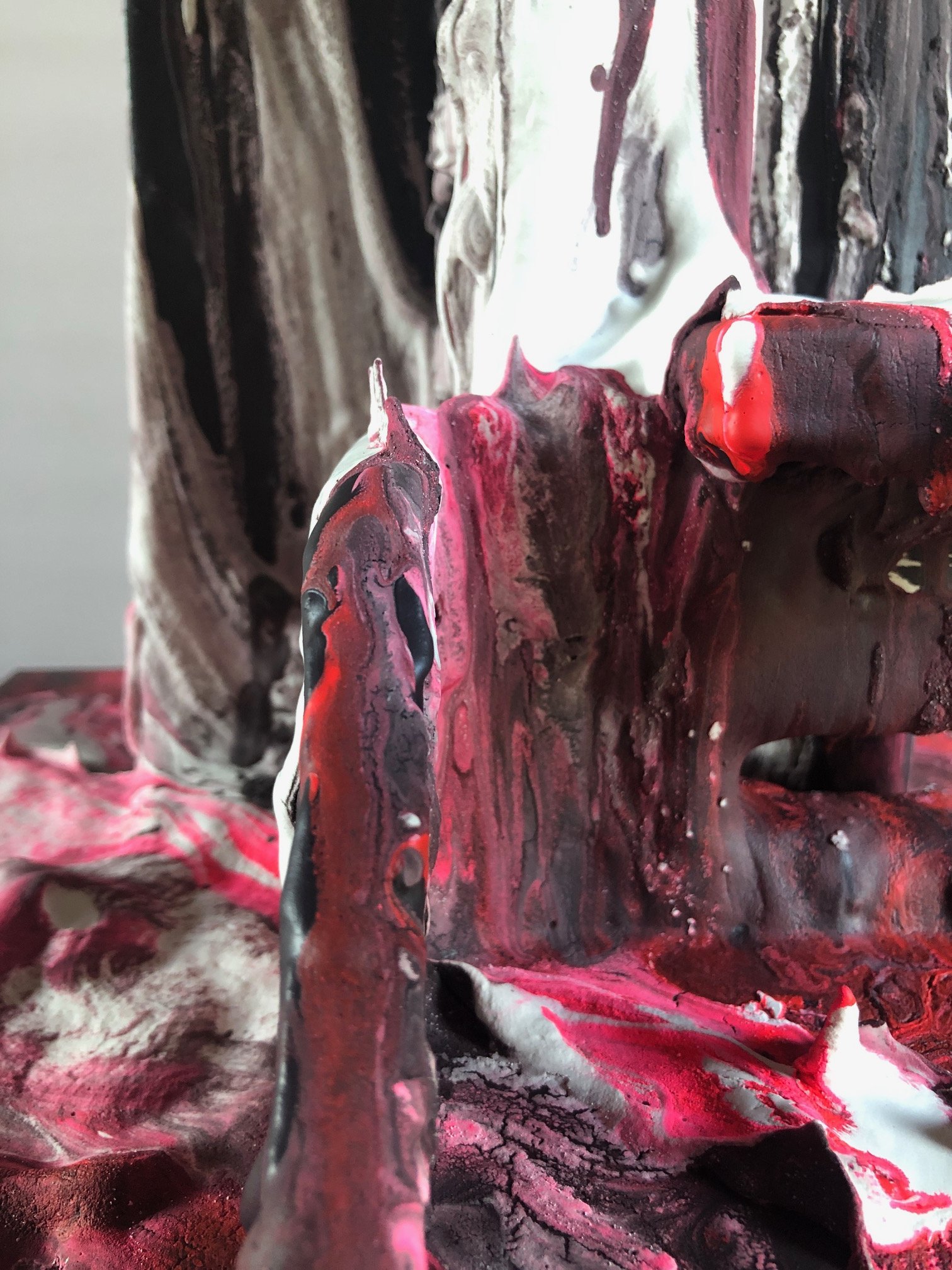 Architecture and colour explorations. 2020. Polystyrene, plaster, pigment, board.  60 x 60 x 50cm
