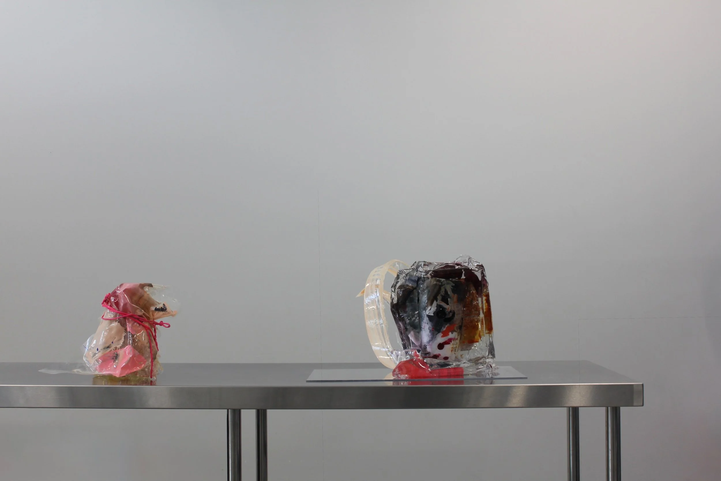 Entangled Colour at large.
2026.
Objects.  Bisque fired porcelain, PVC, Resin, acrylic, pigment.