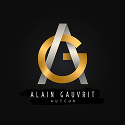 Logo avec les lettres G et A en or et argent, accompagnant le nom 'Alain Gauri' et le mot 'Auteur' en dessous.