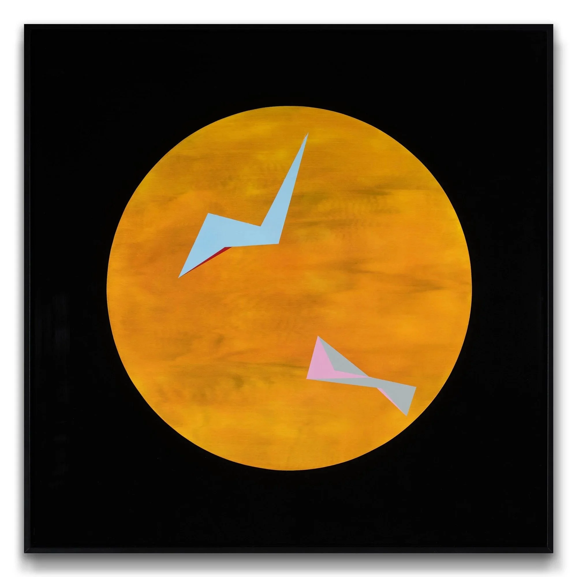 Doppelganger I / Oil on opaque cast acrylic / 730 x 730 x 55mm (floating framed)