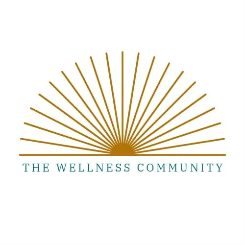 Logo featuring a stylized sun with rays and the text 'The Wellness Community' underneath.