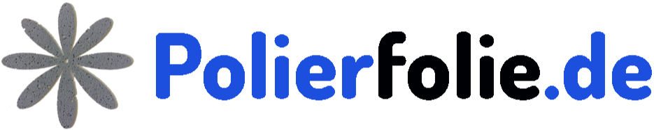 Logo mit grauer Blume auf der linken Seite und blauer sowie grauer Schrift.