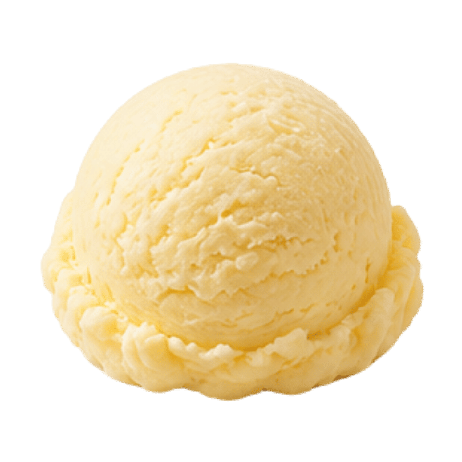 A scoop of vanilla ice cream in a waffle cone