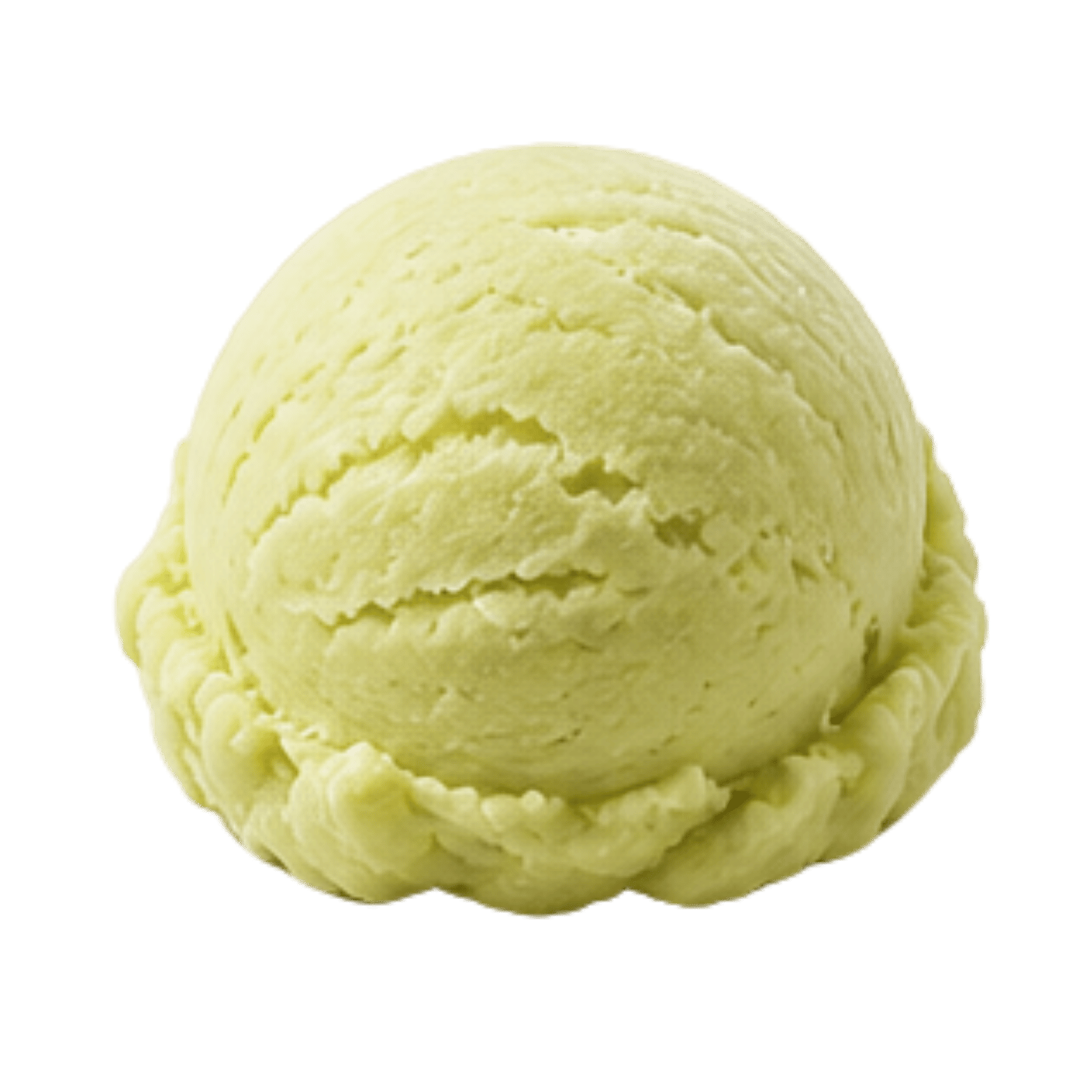 A scoop of lemon-flavored ice cream in a decorative waffle bowl.