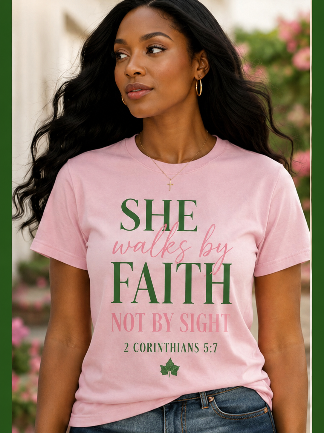 AKA - She Walks By Faith Tee – 2 Corinthians 5:7
