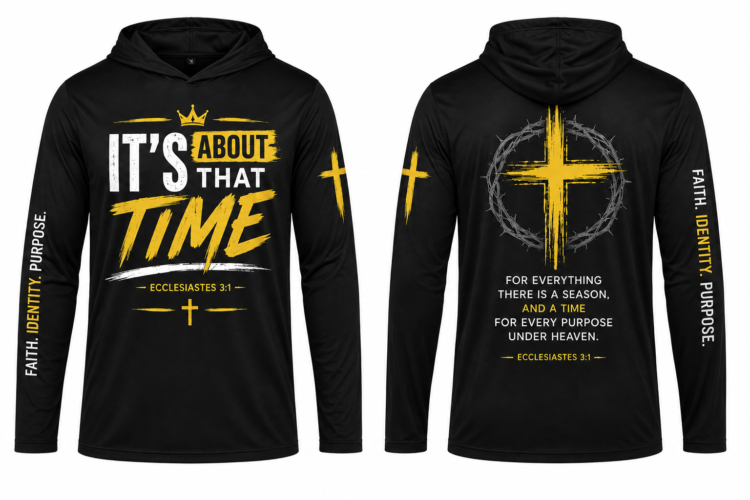 It's About That Time Performance Long Sleeve Hoodie