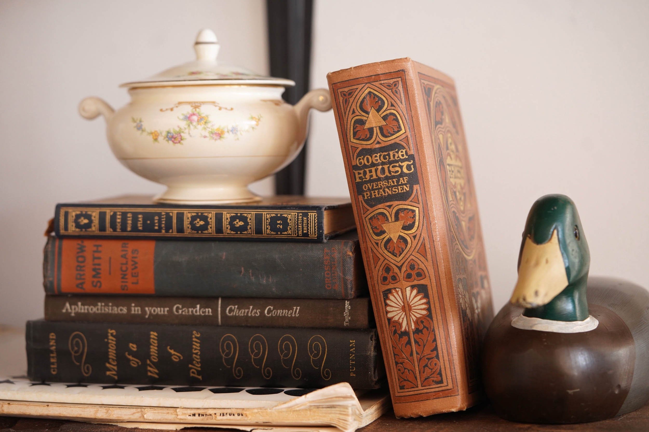 Kinship Wine and Wares Vintage Book Collection