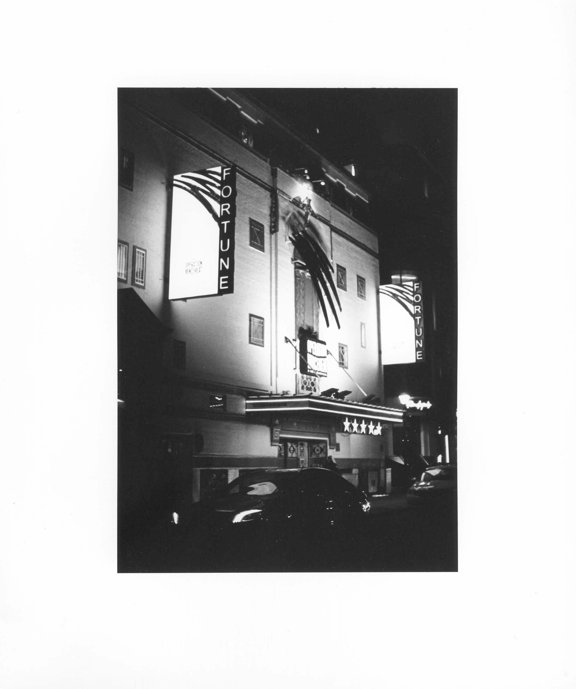 Black-and-white 35mm film gelatin silver print, 8 × 10 in, 2026