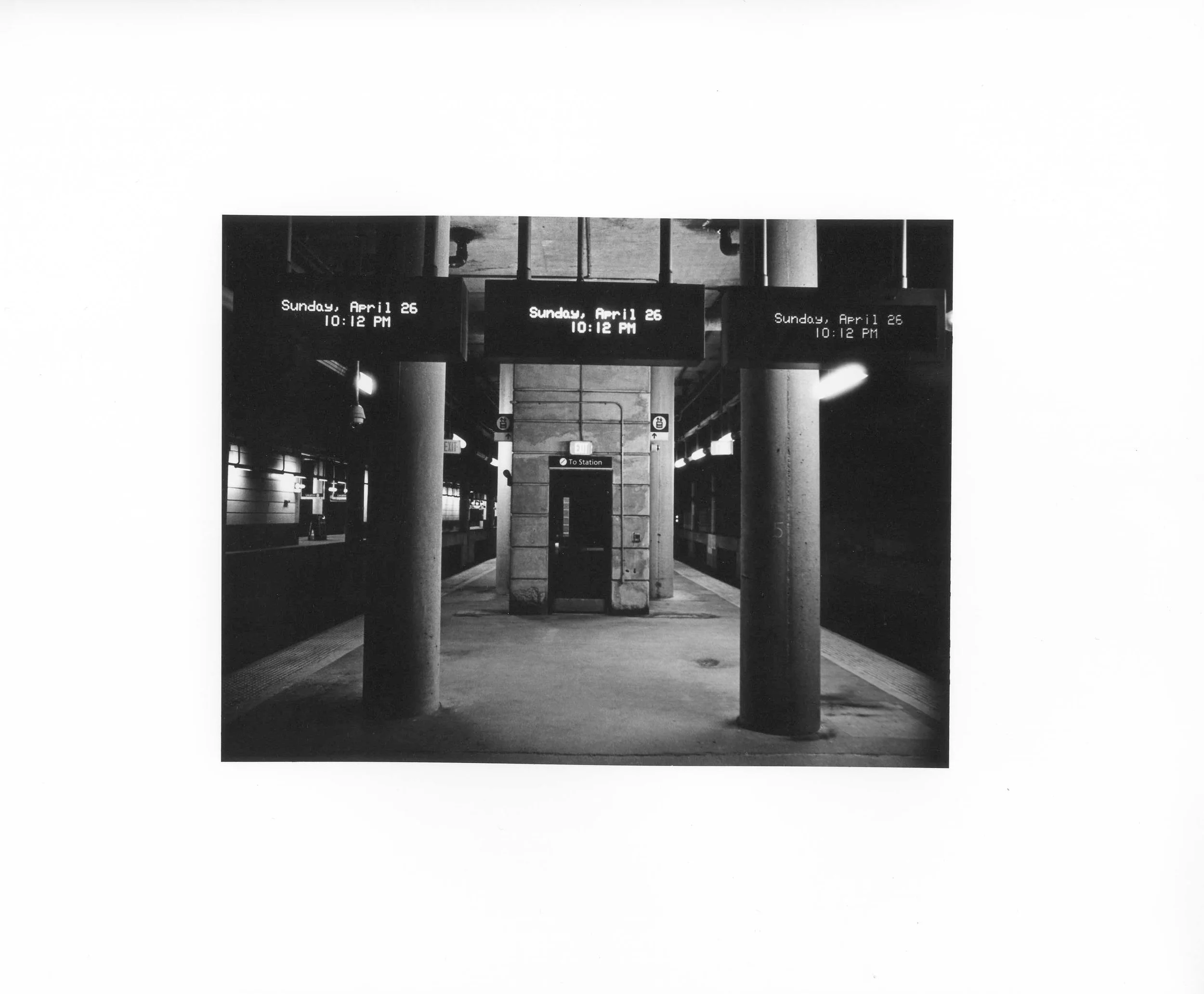 Black-and-white 35mm film gelatin silver print, 8 × 10 in, 2026