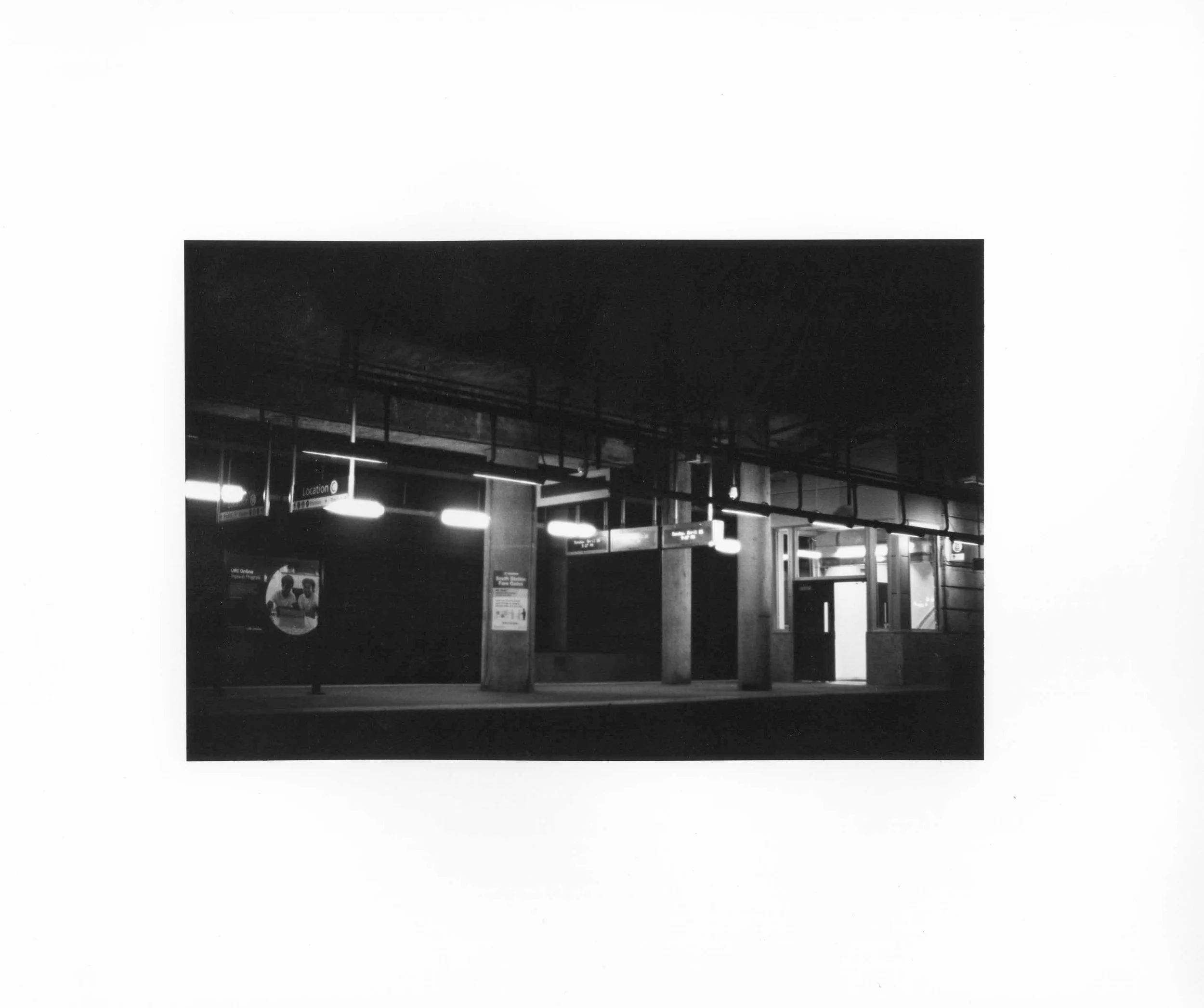 Black-and-white 35mm film gelatin silver print, 8 × 10 in, 2026