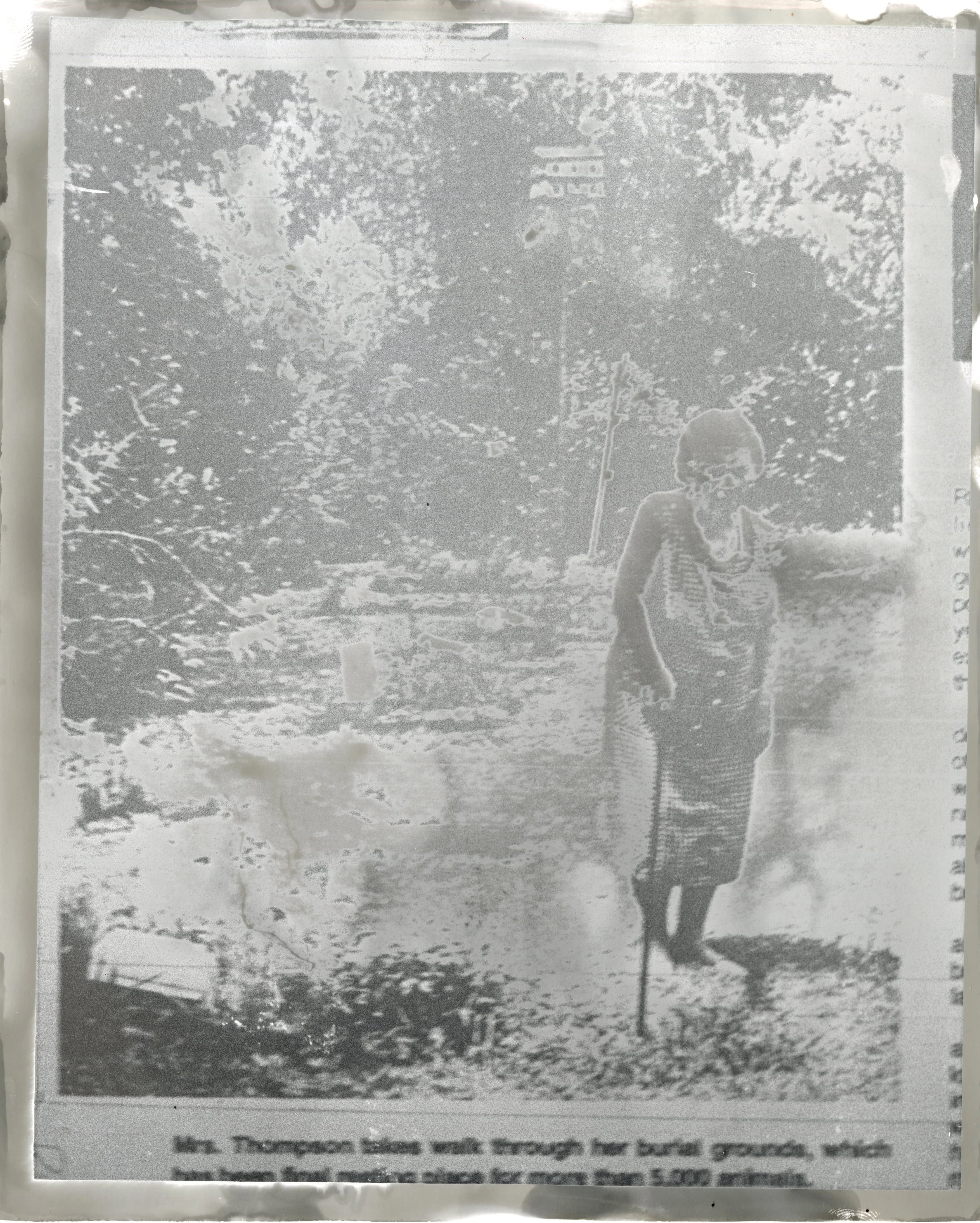 The Spectre of Grace Thompson, 2023. Pseudosolarized Gelatin-Silver Print.