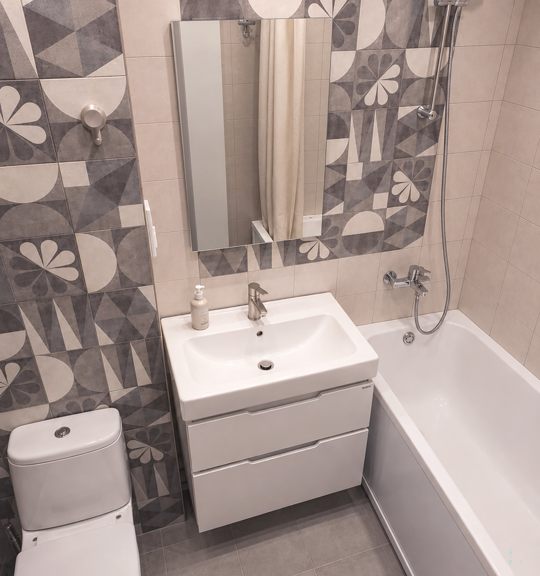 Small bathroom space planning and interior design — Interior Designer Tampere