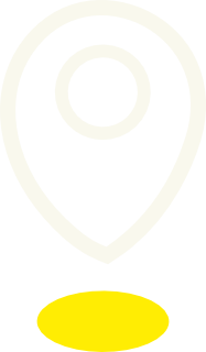 White location pin icon with yellow oval base.