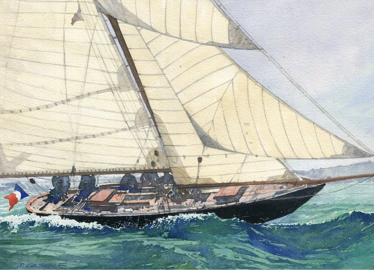" Mettre les voiles  "  ( Pen Buick - Toutes voiles dehors )

Aquarelle sur papier Arches 300g.
Format 26 *36 cm - Avec PP 40 *50 cm.

Oeuvre Originale & Unique.
VENDUE