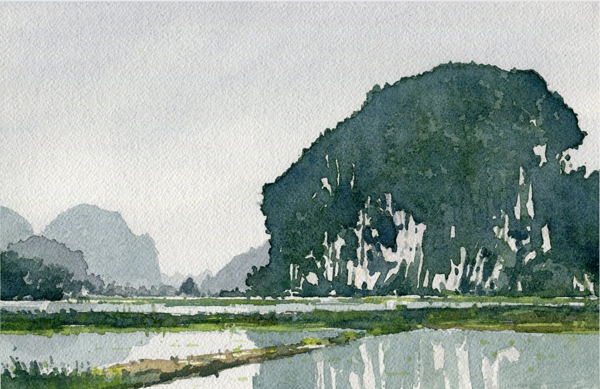 Voyage au Vietnam - Ninh Binh ( 2 )

Aquarelle sur Papier Arches 300g.
Format 26 * 17 cm.
Avec Passe-Partout 30 * 40 cm

Oeuvre Originale & Unique.
DISPONIBLE A LA VENTE 
Avec certificat d' Authenticité