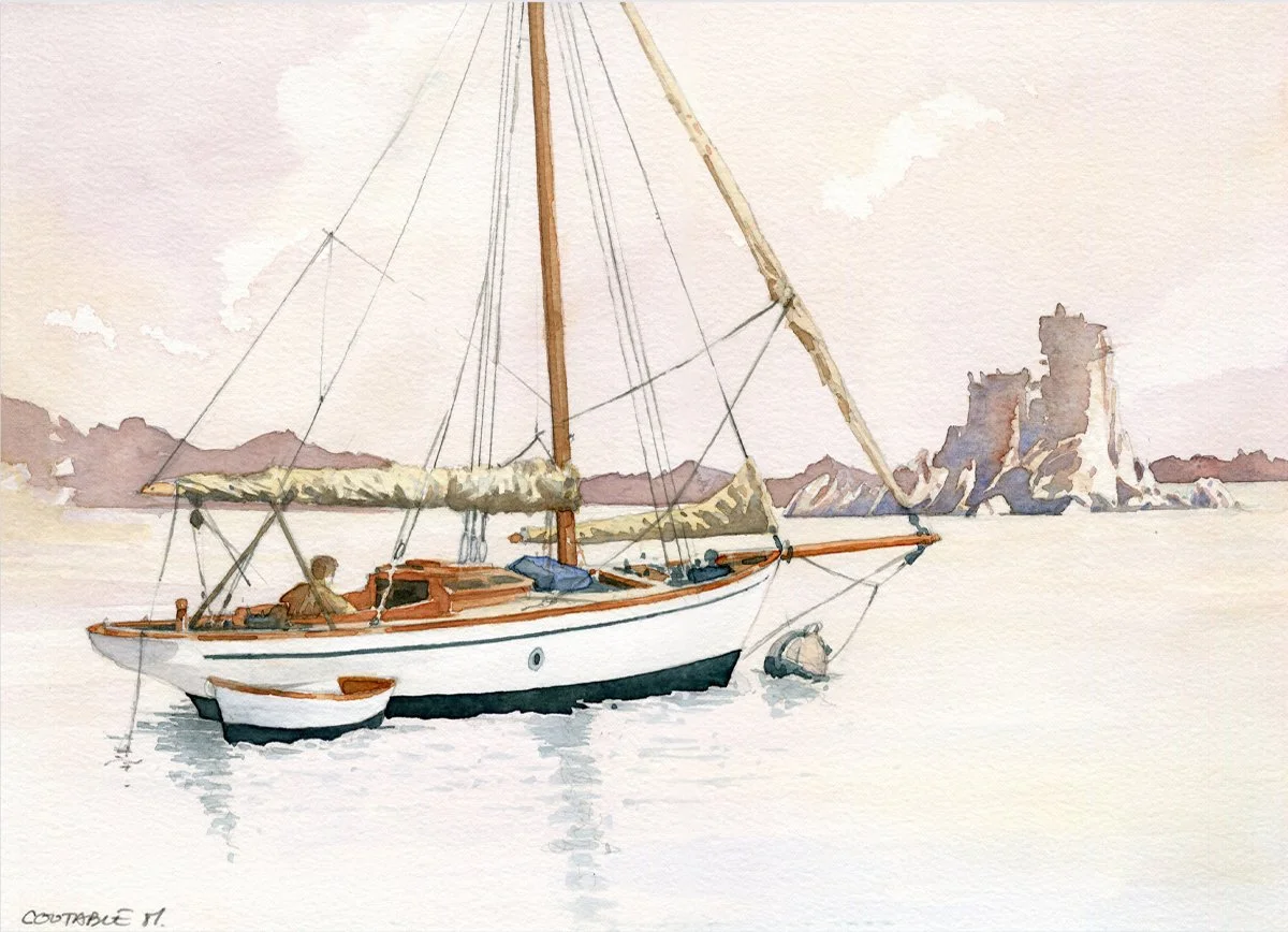 " Mettre les voiles "  ( Le calme de la rade ).

Aquarelle sur papier Arches 300g.
Format 23 *33 cm - Avec PP 40 *50 cm .

Oeuvre Originale & Unique.
DISPONIBLE A LA VENTE
Avec certificat d'authenticité.