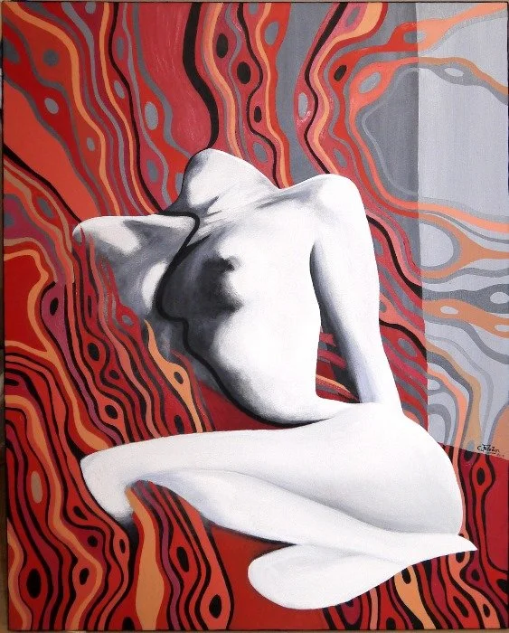 "Souplesse"
Mine de plomb et huile sur toile. 73 x 92 cm.
2015. Vendu