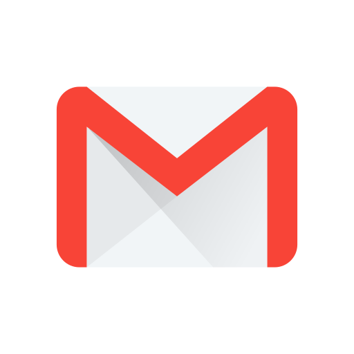 Gmail app icon showing a white envelope with a red 'M' on it.
