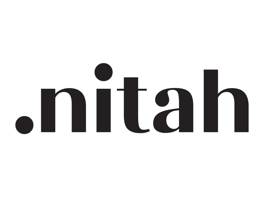 The image features the text '.nittah' in lowercase, with the first three letters in bold and black, and the remaining letters in regular black font.