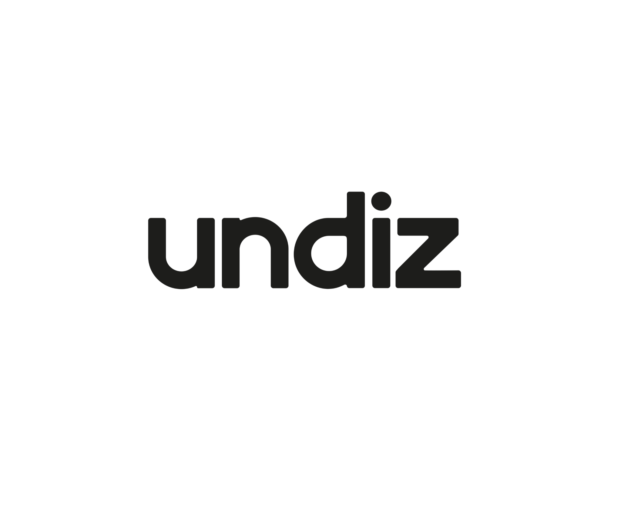 Black silhouette of a television set with the word "undiz" below it in stylized text.