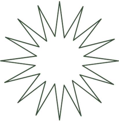 A starburst graphic with sharp, pointed edges radiating outward.