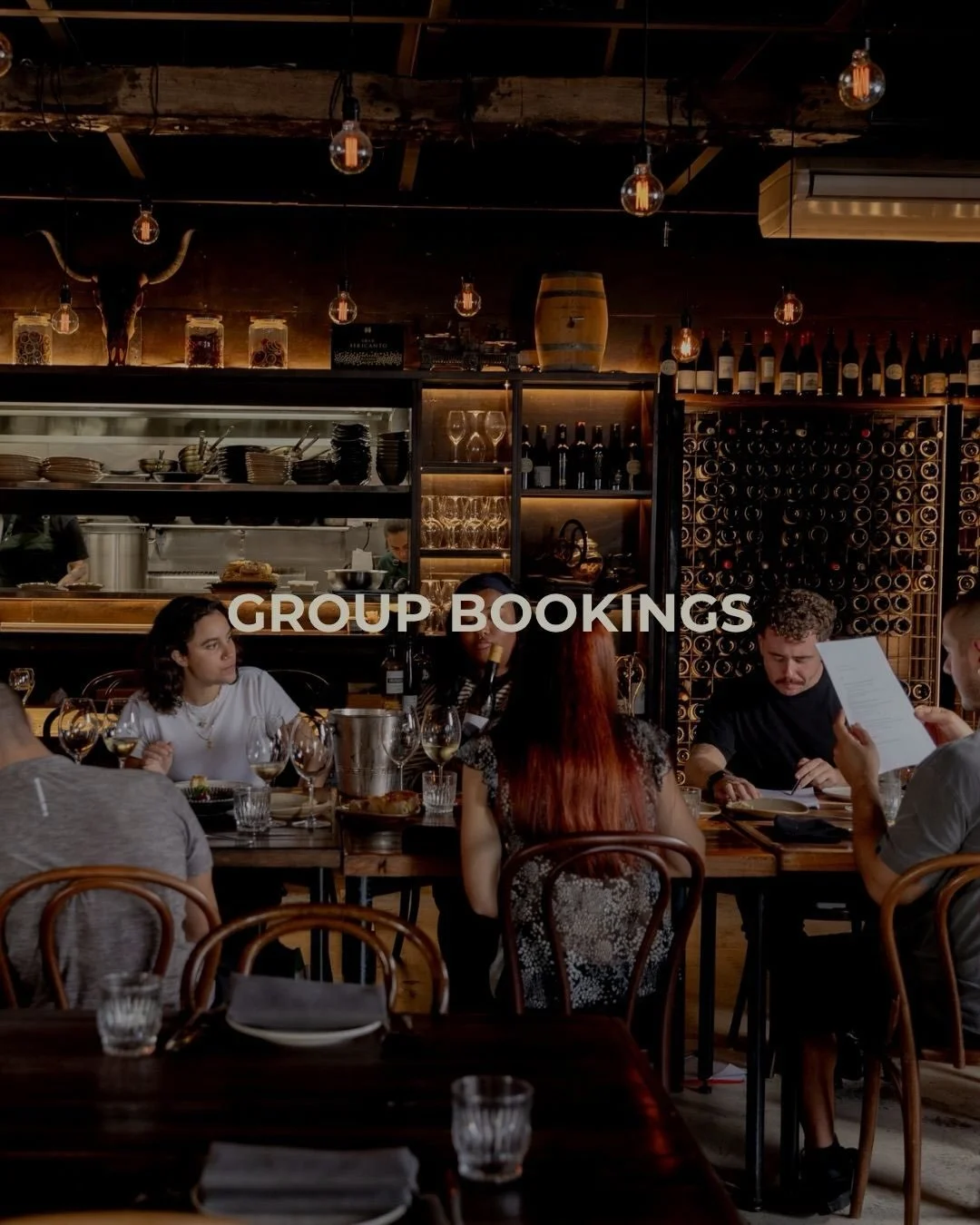 Some nights call for the whole table.

Shared menus, wine that earns its place, a room that holds a crowd well. This is how group dining should feel.

Book online or reach out directly, we&rsquo;ll take care of the rest.