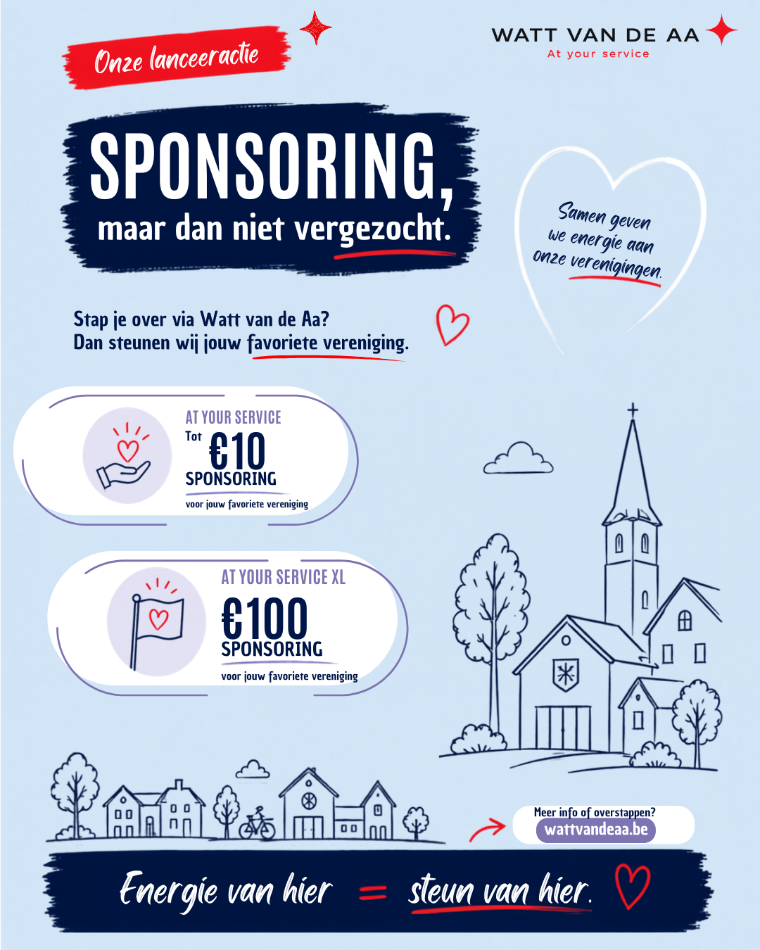 Energie van hier = Steun van hier