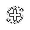 A target symbol with crosshairs and plus signs, representing focus or targeting